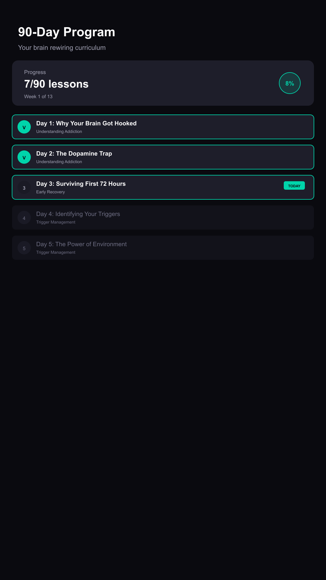 90-day brain rewiring program with daily lessons